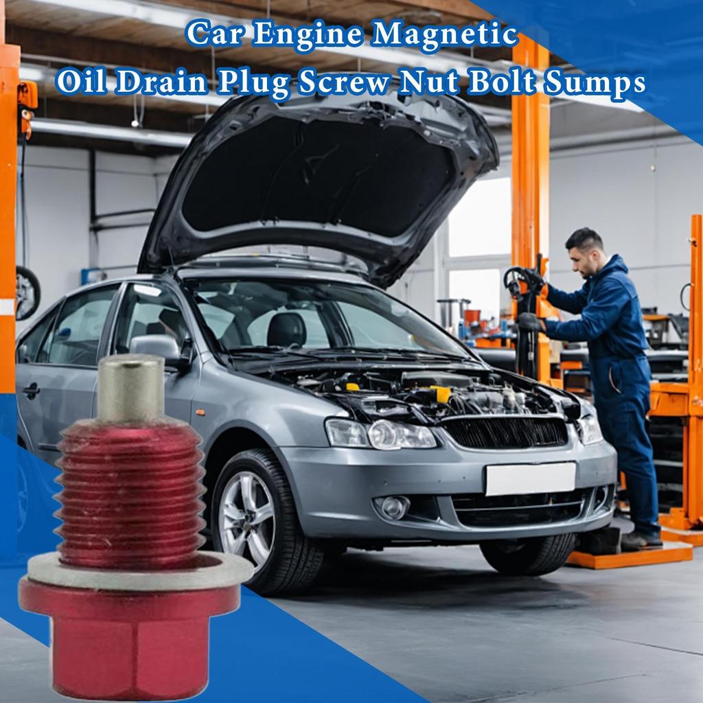 Fan Drain Plug, Improved Aluminum Alloy Pan Screw Magnetic Drain Plug Bolt
