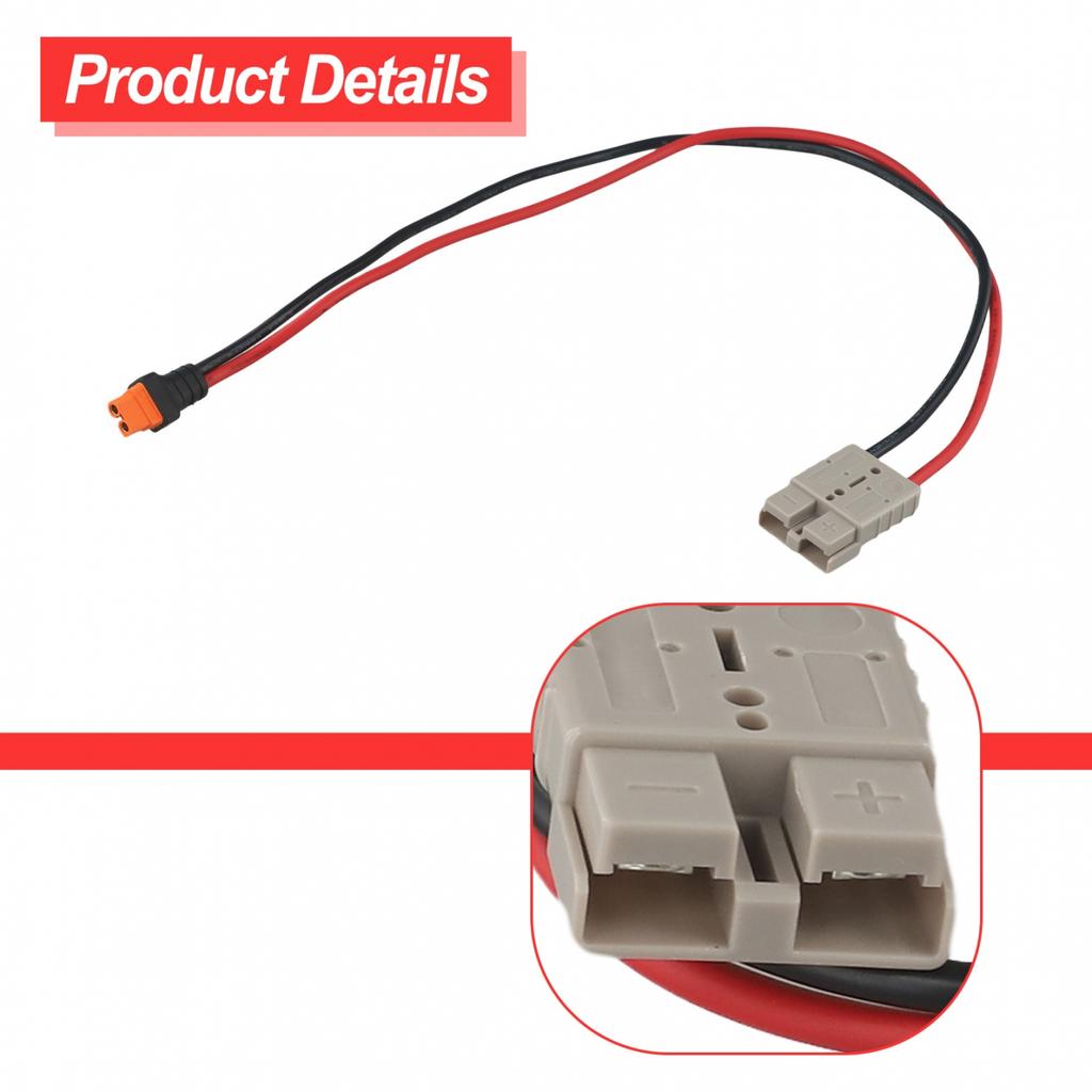 1x 50A 10AWG Adapter Cable Portable Power Station For Anderson ToXT60i Connector