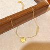 18K Gold-Plated Sterling Silver Heart Bracelet for Women - Personalized, Versatile, and Ultra-Fine Design.