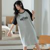 Women's Summer Cotton Loose Casual Short Sleeve Nightdress