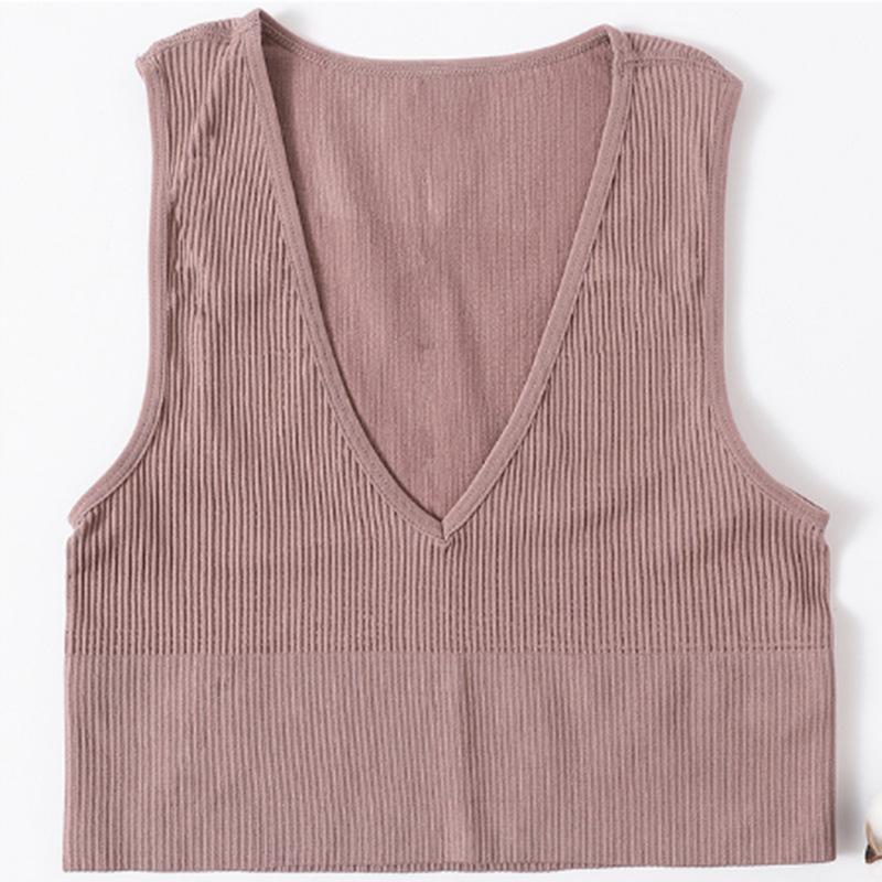 Women Ribbed Knit Sleeveless Racerback Crop Tank Top