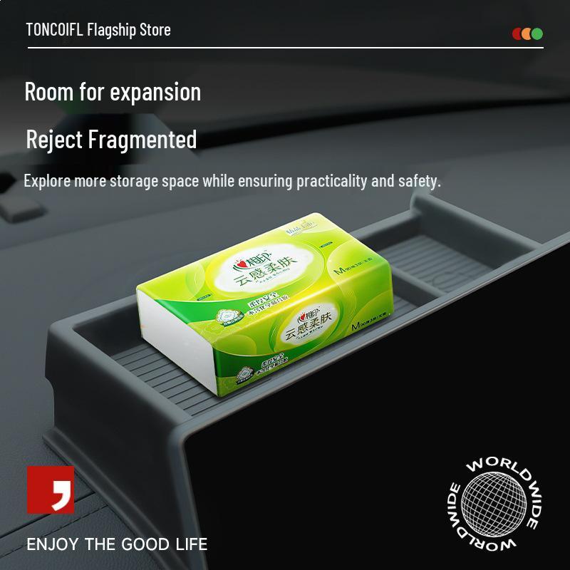 26 Accessories for Zeekr 001 Interior: Center Console Tissue Box & Screen Storage Organizer