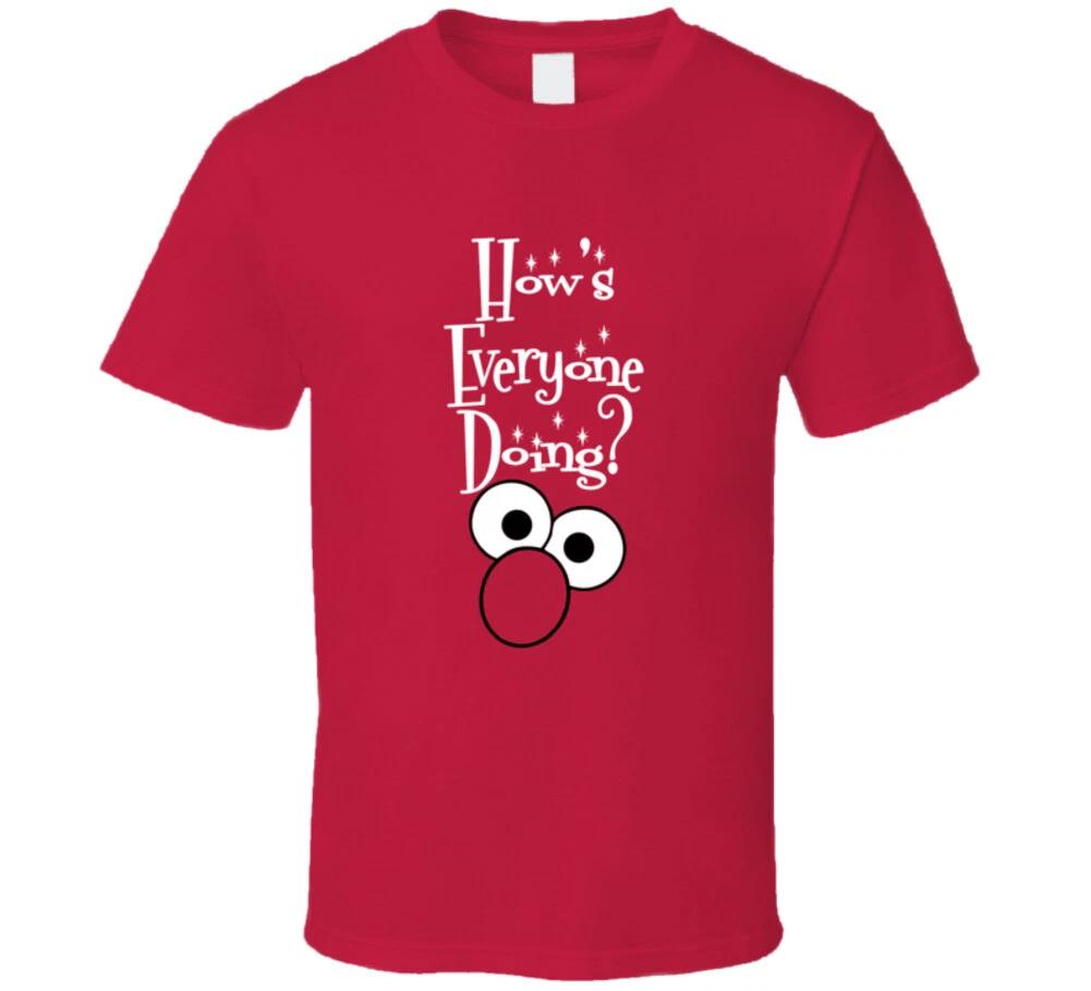 How s Everyone Doing? Funny Cartoon Face Gift T Shirt 3XL