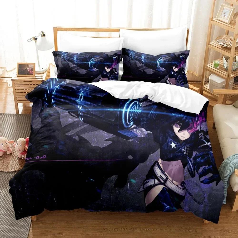 Black Rock Shooter Duvet Cover Single Double Size For Boys Girls Fashion Bedroom Decor Anime Bedding Set Soft Home Textile 013