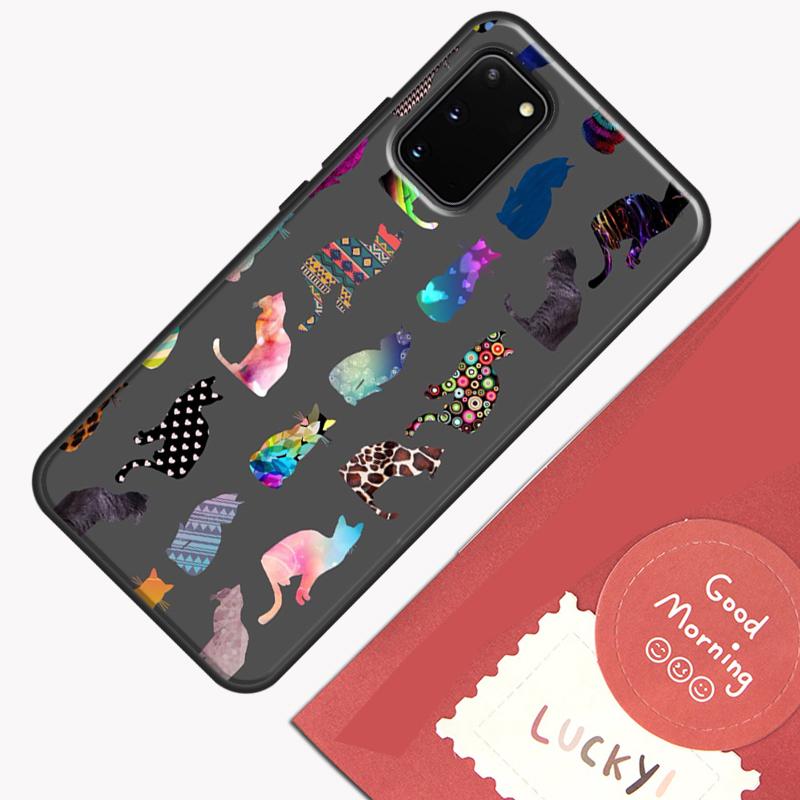 Cute Cartoon Cats Collage Phone Case For Samsung Galaxy S24 S26 Ultra S20 S21 S22 S23 S25 Plus S10 S25 FE Cover Shell