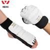 Jiuri Mountain Taekwondo Half-Finger Gloves & Instep Protectors for Competition and Training - White