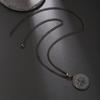 Compass Coin Compass hängsmycke Halsband i rostfritt stål Punk mäns icke-blekande hiphop-halsband