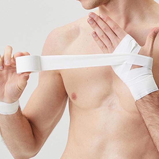 White Sports Tape Easy Tear Adhesive No Sticky Residue Athletic Tape Athletes Sport Trainers First Aid Injury Wrap Tape Roll