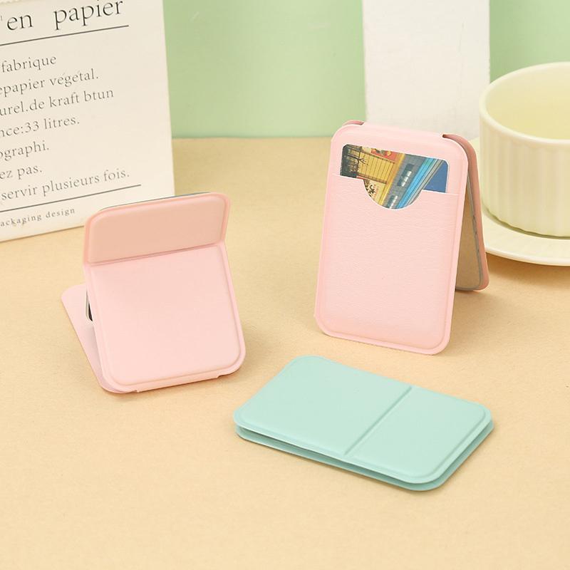 Desktop Makeup Mirror Pu Leather Portable Vanity Mirror Foldable Hand Mirror Compact Mirrors With Comb For Travel Tool