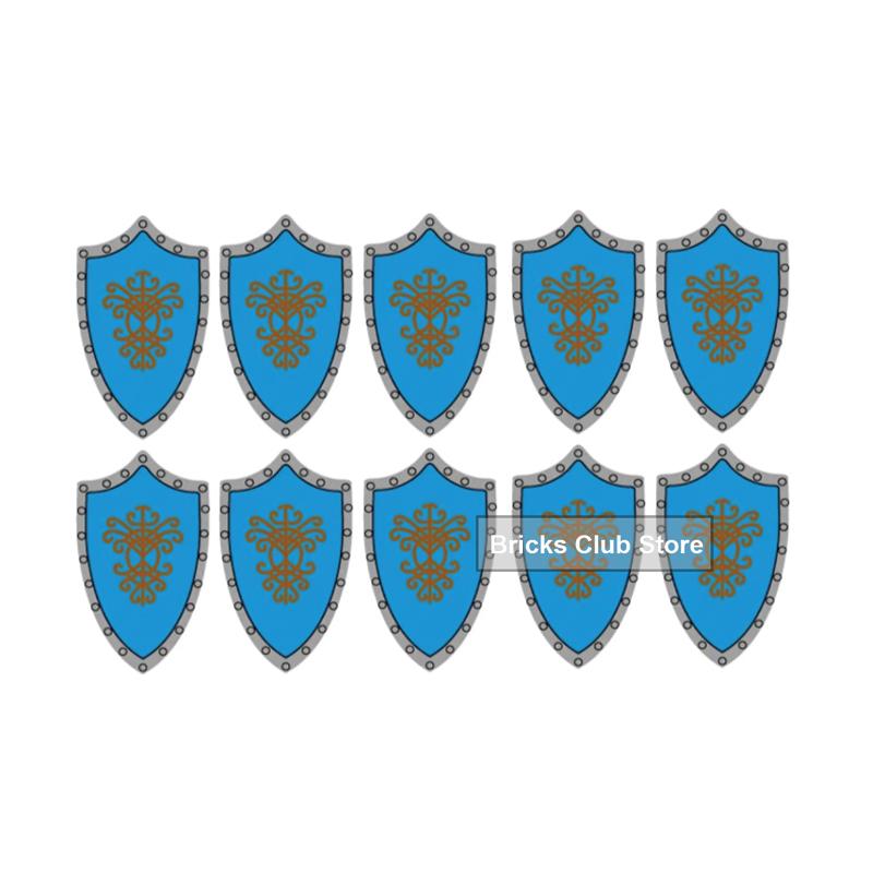 MOC Medieval Knights Building Blocks Accessories Plumes Pauldron Fence Helmet Shield Plush Cloak Soldier Weapons MOC Mini Bricks