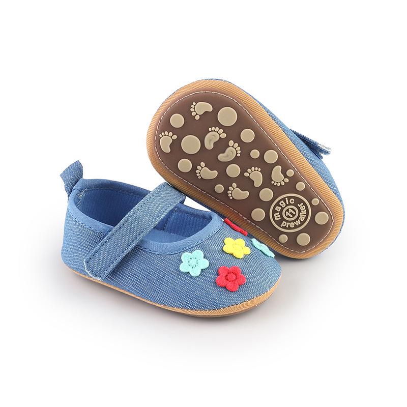 Newborn Infant Floral Princess Soft Sole Shoes for 0-1 Year Old Girls
