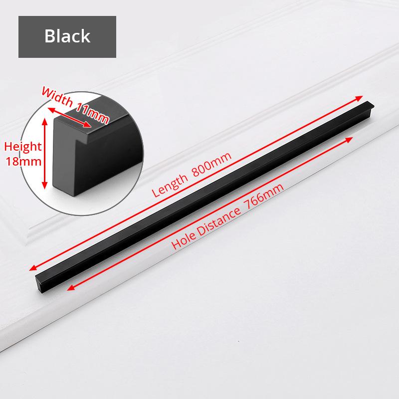 KAK American Style Black Cabinet Handles Gold T Bar Aluminum Alloy Kitchen Cupboard Pulls Drawer Knobs Furniture Handle Hardware