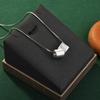 Chic Geometric Pendant Necklace For Women With Snake Chain And Hypoallergenic Titanium Steel
