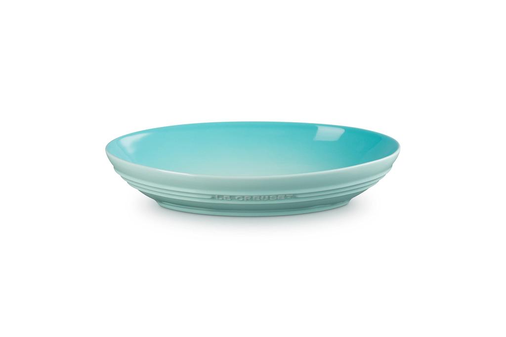 Le Creuset 23cm Oval Deep Dish, Cool Mint, Heat and Cold Resistant, Microwave, Oven, and Dishwasher Safe [Official Japanese Product]