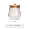 ZISIZ Ribbed Glass Storage Jar with Bamboo Lid