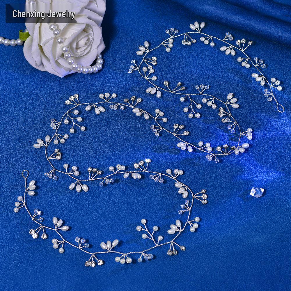 

Chenxing Романтическая свадебная повязка на голову со стразами CP406