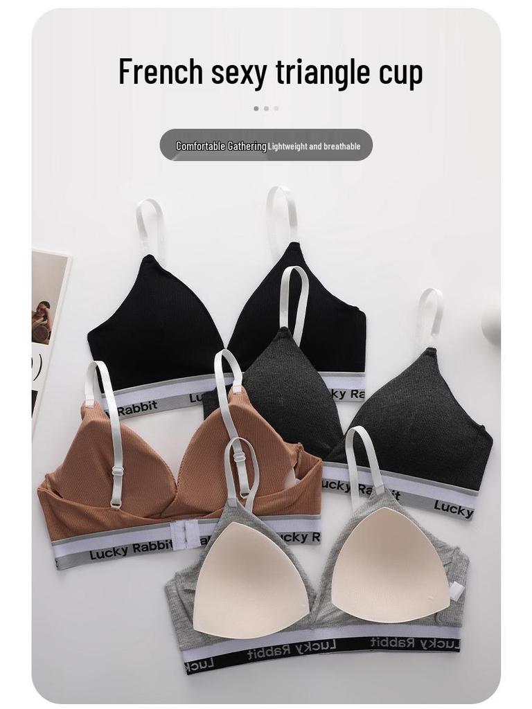 Women's Pure Cotton Sports Wrap Top - Sexy, Wire-Free Bra with Beautiful Back - Comfortable & Breathable