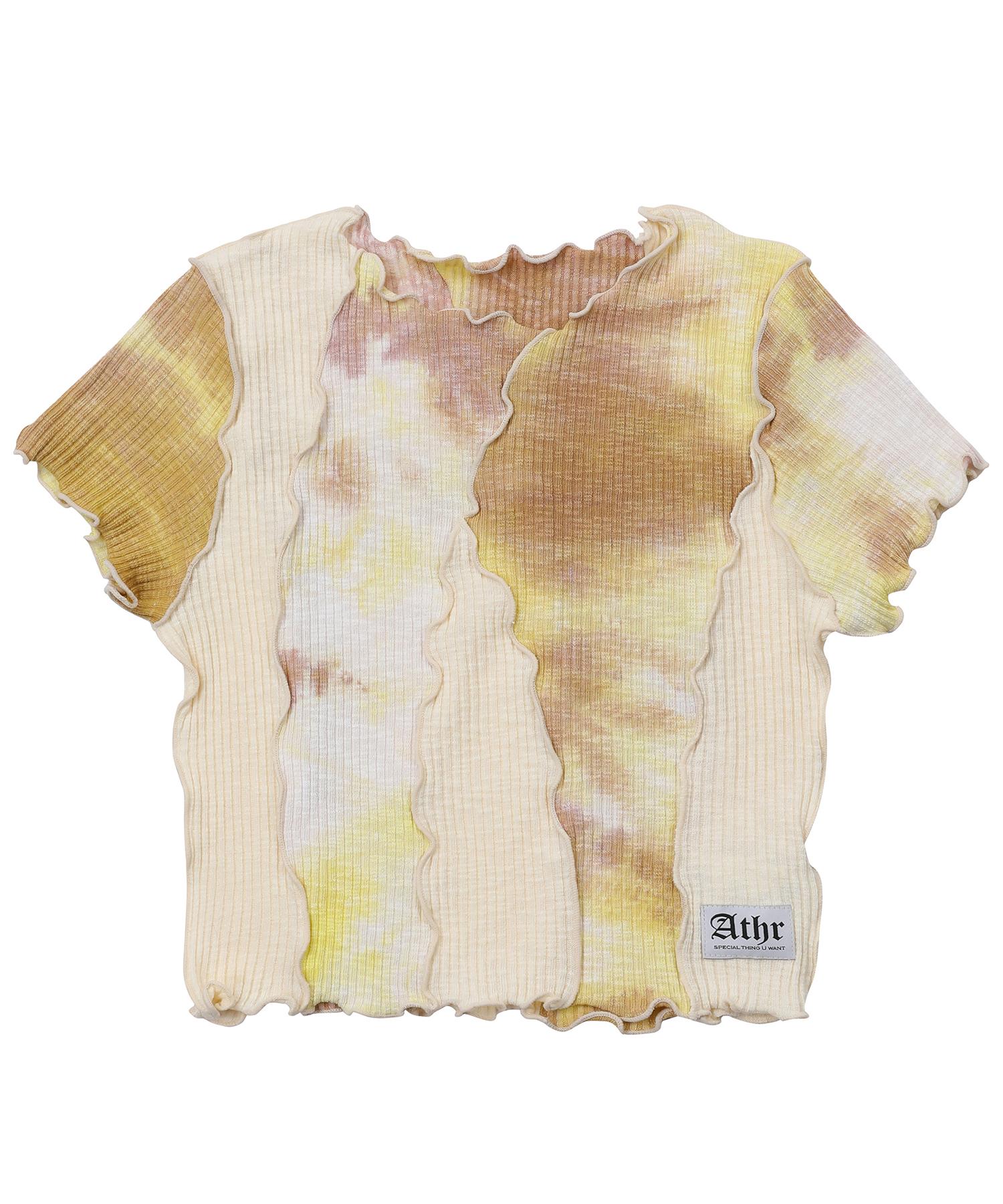 Andy Other Yellow Tie-Dye Multi-Cut Short Sleeve T-Shirt Yellow/S