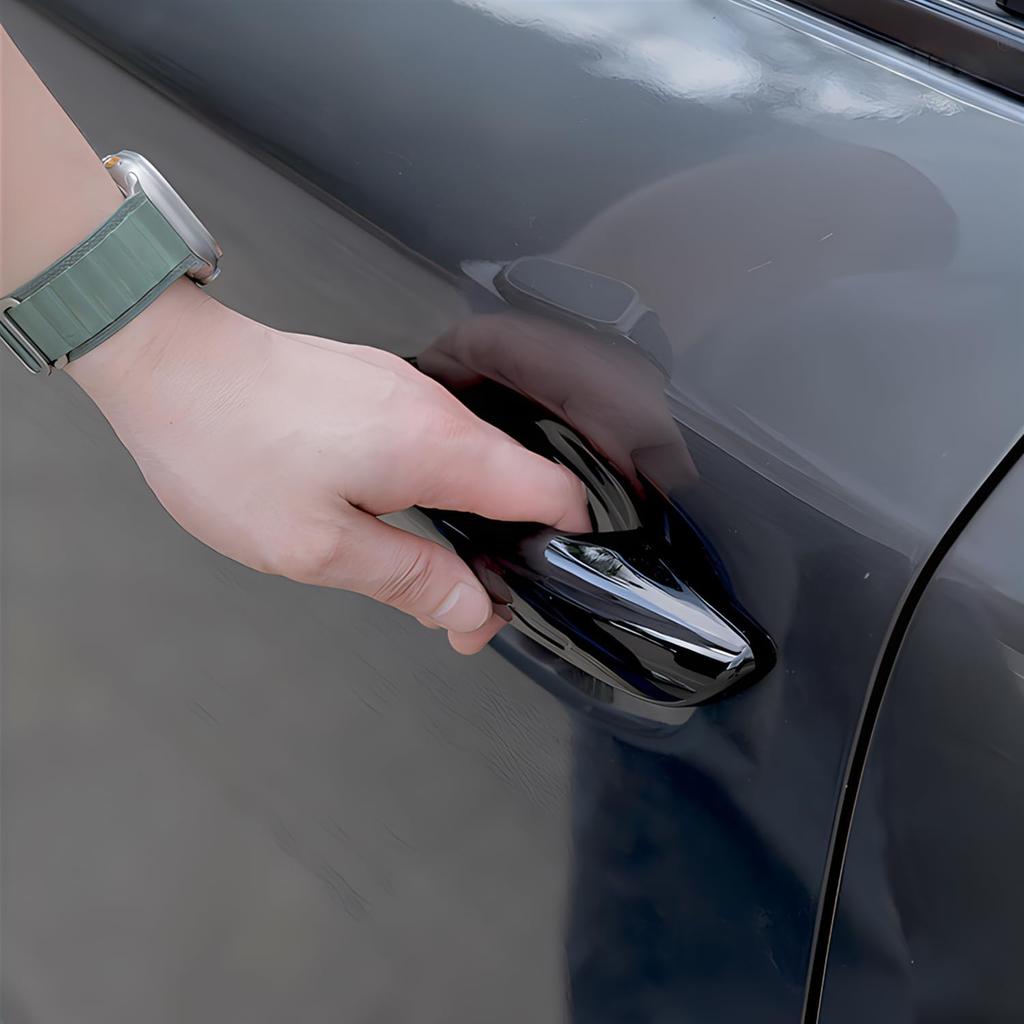 No Adhesive Car Door Handle Cover Protector Compatible For     2024 2025 Mazda 3 CX-30  2024 2025 CX-50 Accessories (1. Glossy Black)