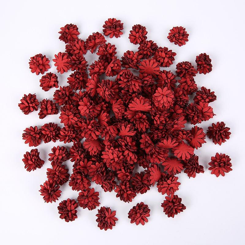 5/10/20Pcs 2.5cm Fabric Artificial Flower Heads for Wedding Home Garland Decor DIY Art Hair Accessories Wreath Fake Flowers
