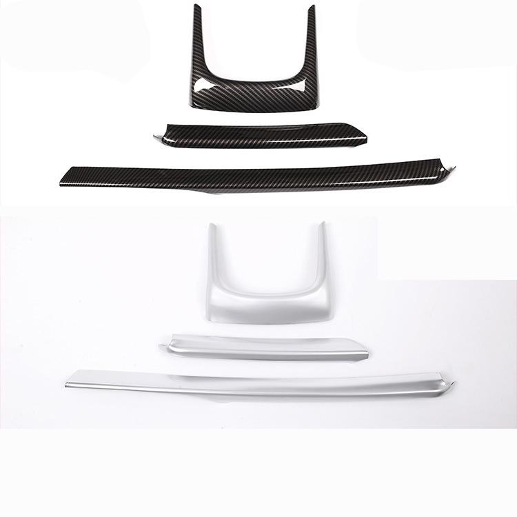 3pcs ABS For BMW X1 F48 2016- Car Armrest Box Side Decoration Strips Trim Accessories