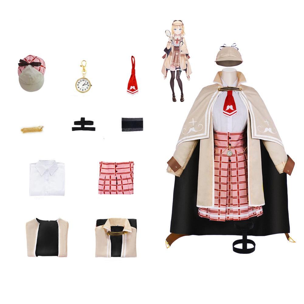 

Hololive Watson Vtuber Amelia Roleplay Cosplay Costume Makeup Girls Costume XXXL