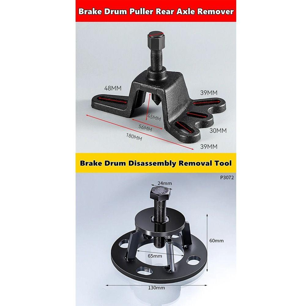 Heavy Duty Carbon Steel Brake Drum Puller Black Universal Brake Drum Puller Tool Rear Axle Remover Motorcycle Service