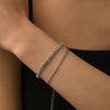 Niche Light Luxury Super Flash Double-layer Full Diamond Titanium Steel Bracelet Women's Jewelry