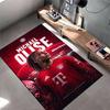 Soccer Star Area Rug, Michael Olise Bayern Munich Welcome Allianz Arena Red Print, Football Fan Bedroom Decor, Non-Slip Mat
