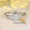 Trendy Oval Antique Metal Flower Pattern Rings For Women Vintage Silver Color Engagement Ring Wedding Jewelry Mother's Day Gifts