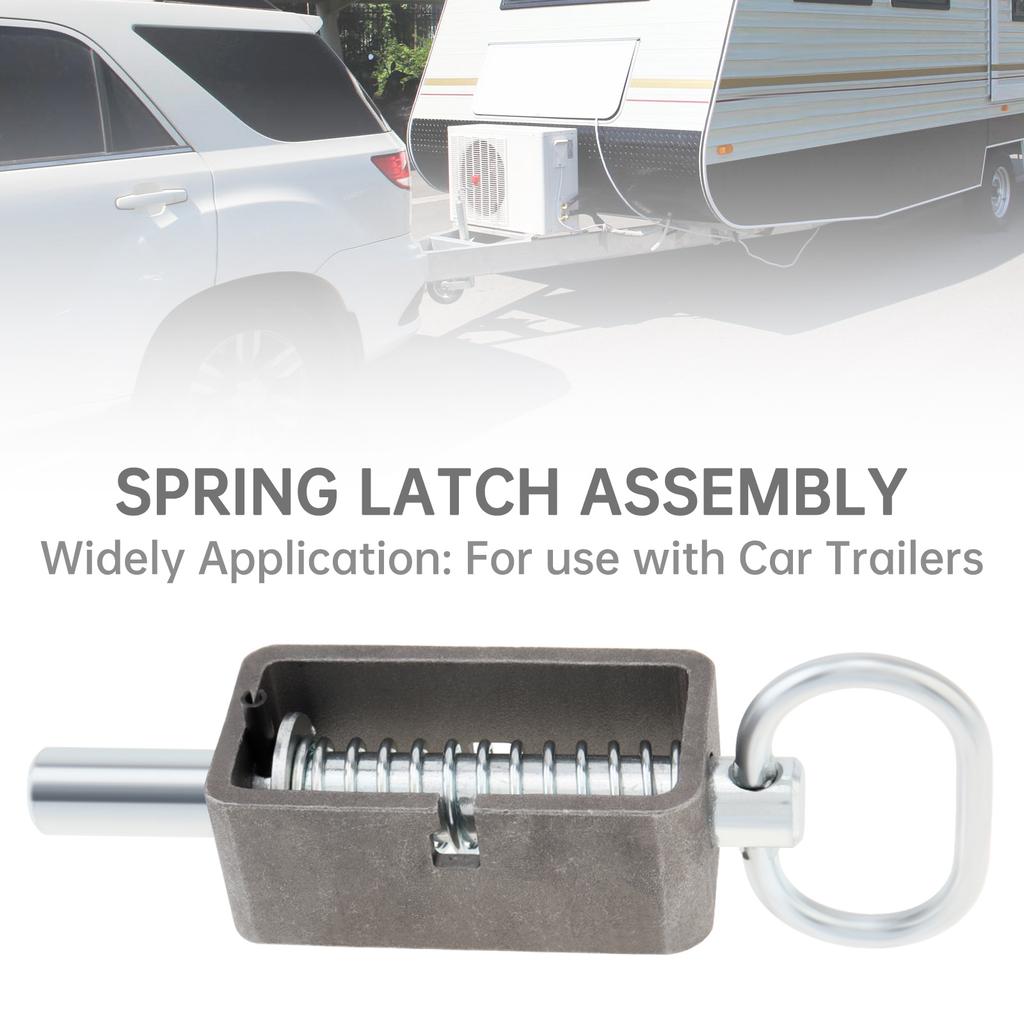 304 Stainless Steel 2pcs Heavy Duty 5 Inch Spring Latch Lock Weld Assembly Universal Trailer Gate