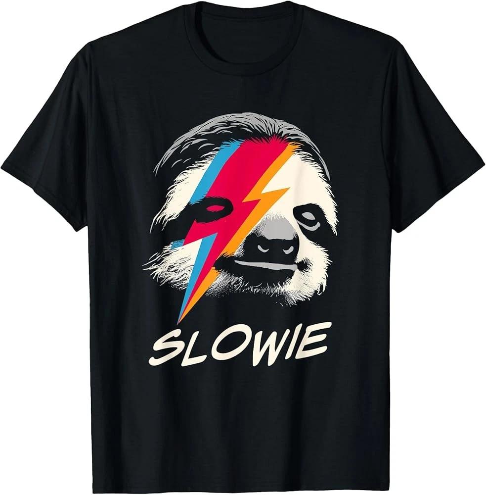 Men s and Women s T-shirts Slowie Sloth Rock Music Concert Band Funny Sloth T-Shirt XXXXL
