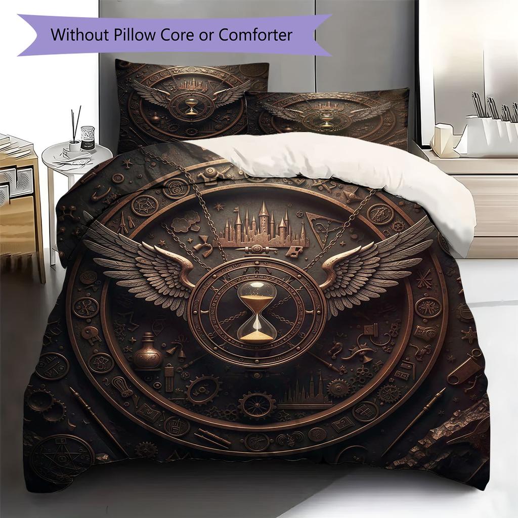 Magictools Pattern Bedding Quilt Set Quilt Cover Pillowcase Home Decoration Birthday Gift (1 * duvet cover + 2 * pillowcase, without core)