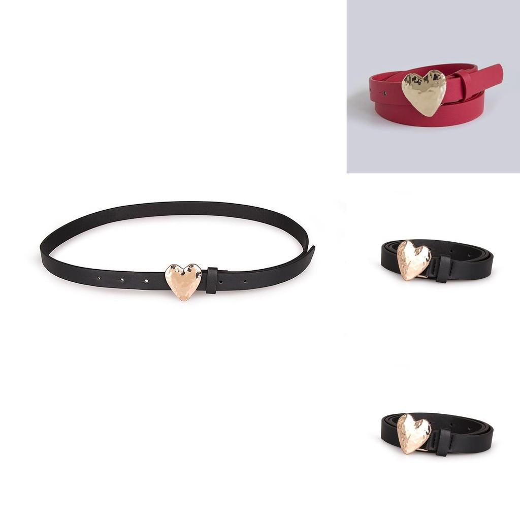 Romantic Heart Pattern Belt With Alloy Fastener For Spring Wear