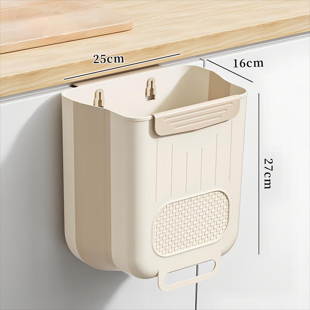 An der Wand montierter, faltbarer Küchenmülleimer mit Schrankhaken