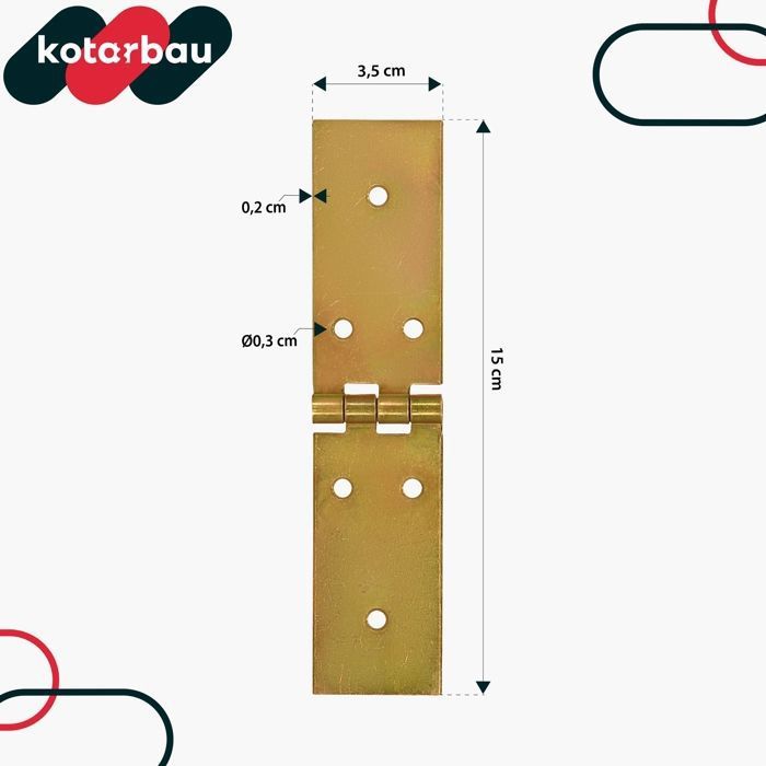 Charnière De Caisse KOTARBAU Charnière De Meuble, De Table Roulée, D'armoire, De Porte - Fabriquée En Métal - 150 X 35 Mm - 10 Pcs