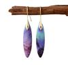 Simple and High-quality Leaf Emperor Stone Pendant Earrings and Earrings, Popular Natural Stone Jewelry In Europe and America