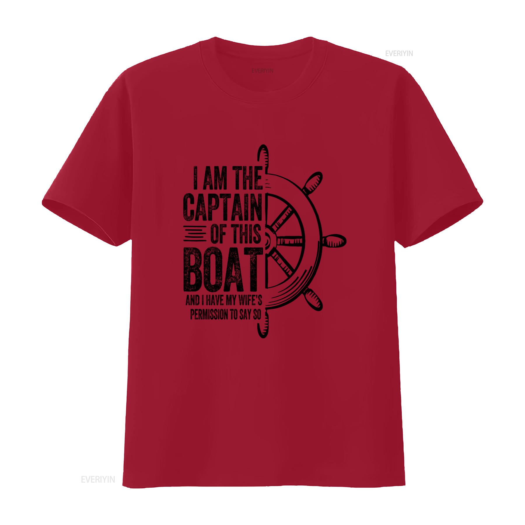 Mens Boating Captain T Shirt I Am The Of This Boat Sailing Skipper Design vintage Washed graphic Casual Stylish S