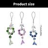 Sophisticated Fish Tail and Bowknot Phone Chain Stylish Beaded Keychain Cellphone Pendant Accessory for Trend Setters