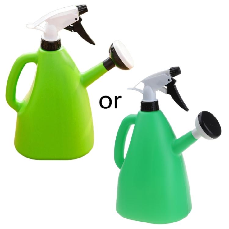 Dual Purpose Press Watering Can Large Capacity Round Spout Manual Irrigation 1 зелёный