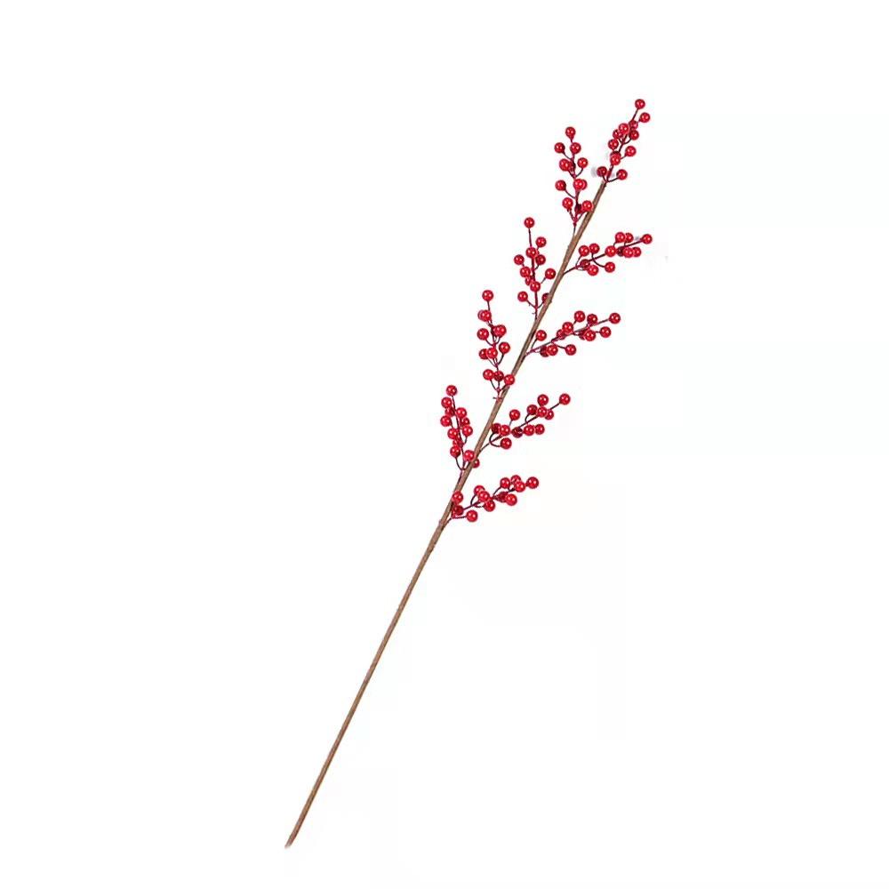 Simulation Red Fruit Fortune Fruit Money Leaf Wedding Photography Home Ornament Christmas Berry New Year Blessing Bucket Decoration