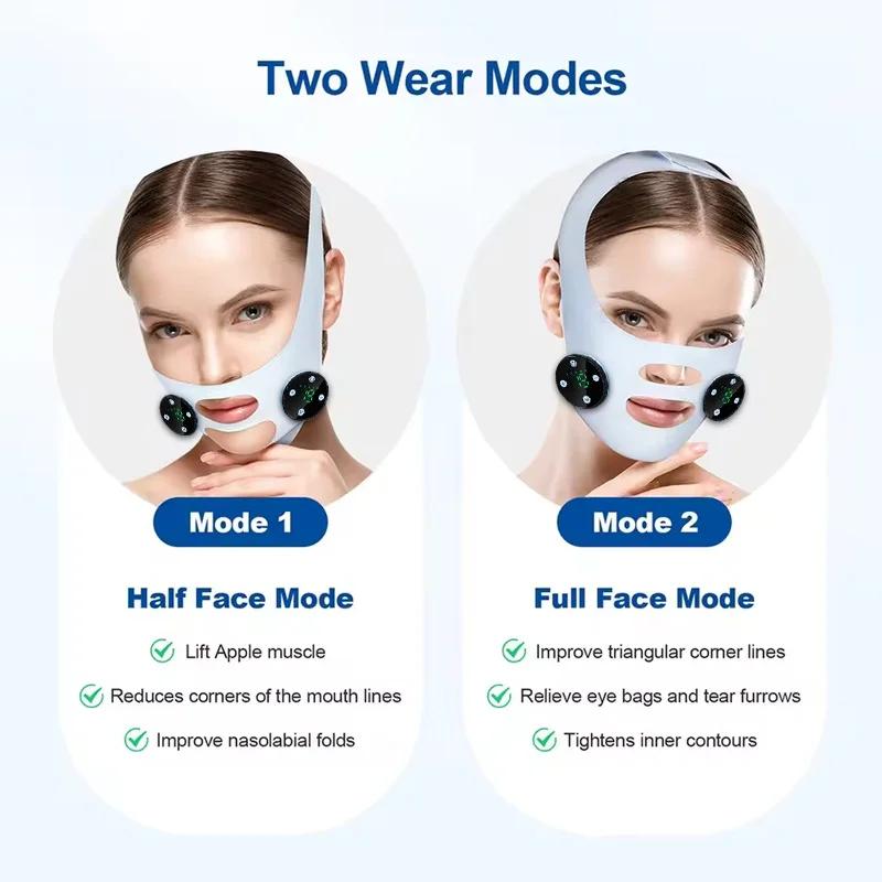 Electric Face Slimming Strap Shaping EMS Face Lifting V Face Device Skin Tightening Anti-Wrinkle Facial Massager