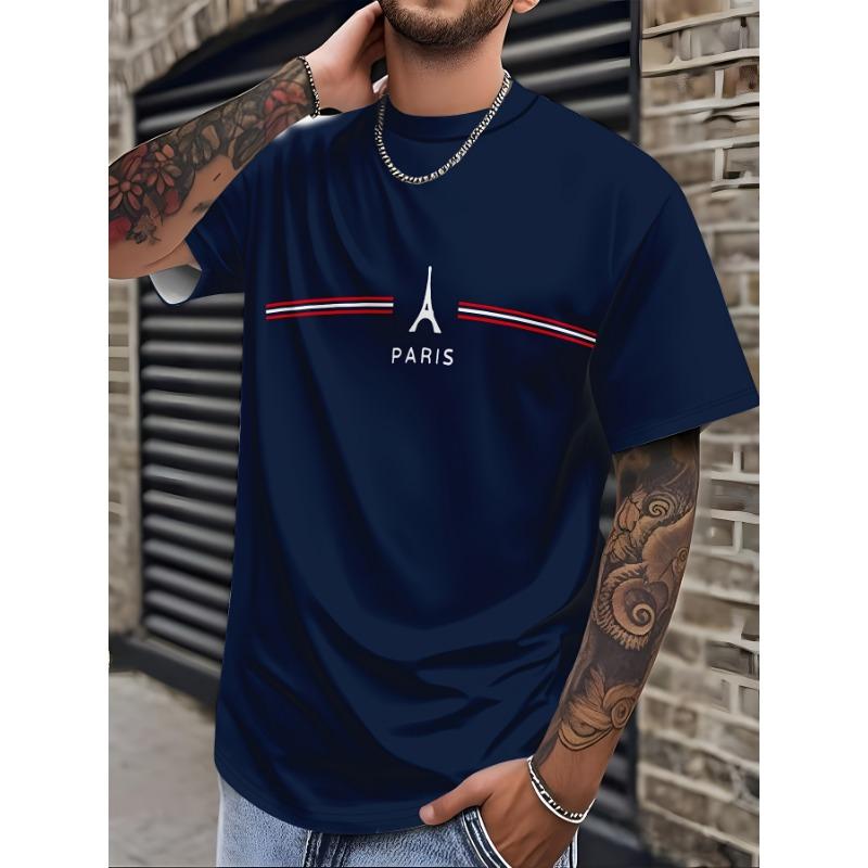 Men s Casual Short Sleeve Printed T-Shirt S
