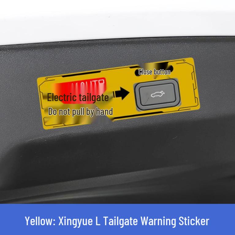 Reflective Tailgate Warning Sticker for 21-25 Xingyue L/Galaxy L - No Manual Pulling