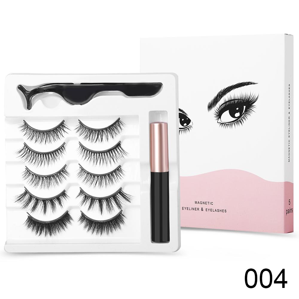 Magnetic Eyelash Liquid Eyeliner Set Super Natural Reuse Eyelashes Beautiful Women Makeup Tools Cosmetic
