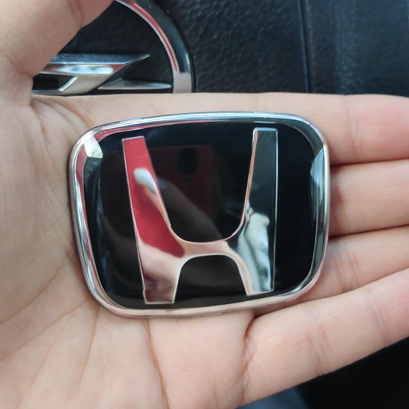 Honda Steering Wheel H Logo Sticker Red Black Interior Decal for Civic Accord City CR-V Jade Fit Odyssey Hybrid Car Accessories