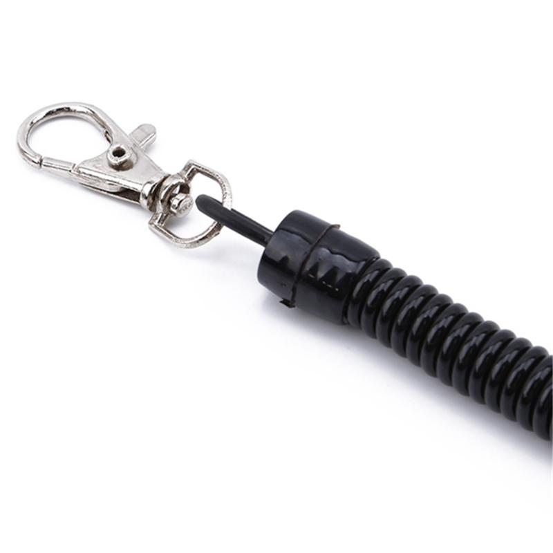 Key Lanyard Hook Spring Stretchy Coil Keyring Keychain Strap Rope Cord Swivel Lobster Clasp Clips Key Hooks Key Cord