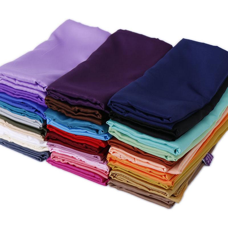 Damen Einfarbig Bandana Imitation Seide Schal Muslim Schal Schal