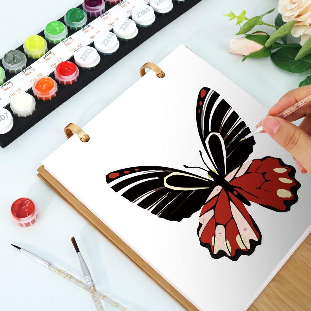 Calendario da scrivania fai-da-te da dipingere Pittura con i numeri Motivo natalizio Calendario disegnato a mano Ornamento creativo Calendario a fogli mobili da appoggio