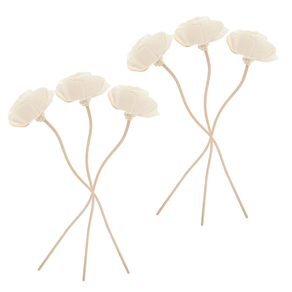 6Pcs Scent Diffuser Sticks Dried Flower Aromatherapy Diffuser Sticks Home Fragrance Decor Aroma Bottle Accessory